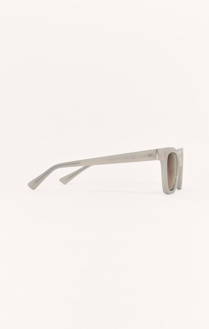Z Supply High Tide sunglasses in taupe with gradient polarized lenses, side profile view