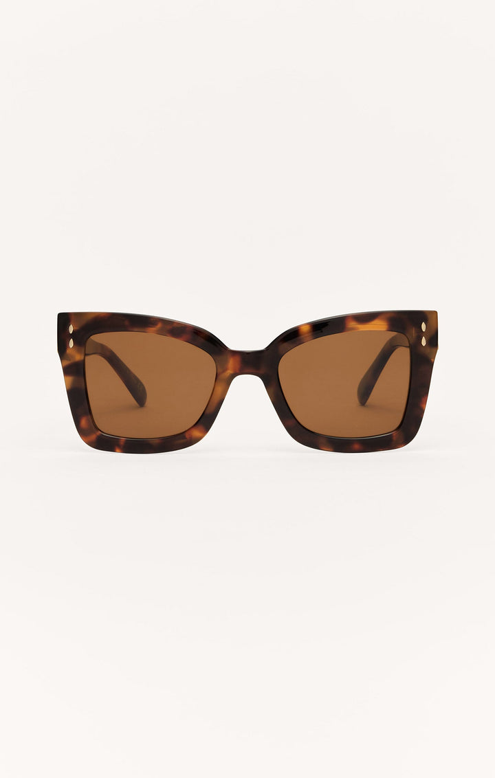 Z Supply Confidential sunglasses in brown tortoise frame with polarized brown lenses