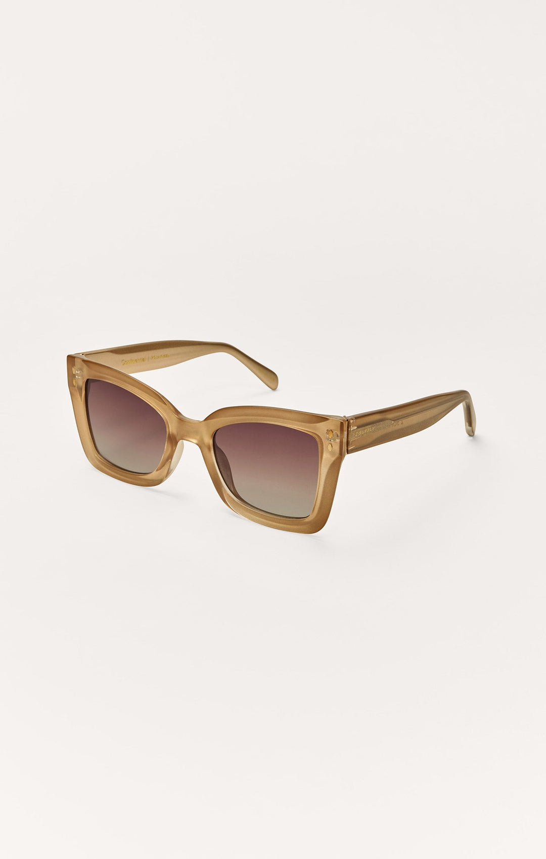 Z Supply Confidential sunglasses in brown tortoise with gradient brown polarized lenses