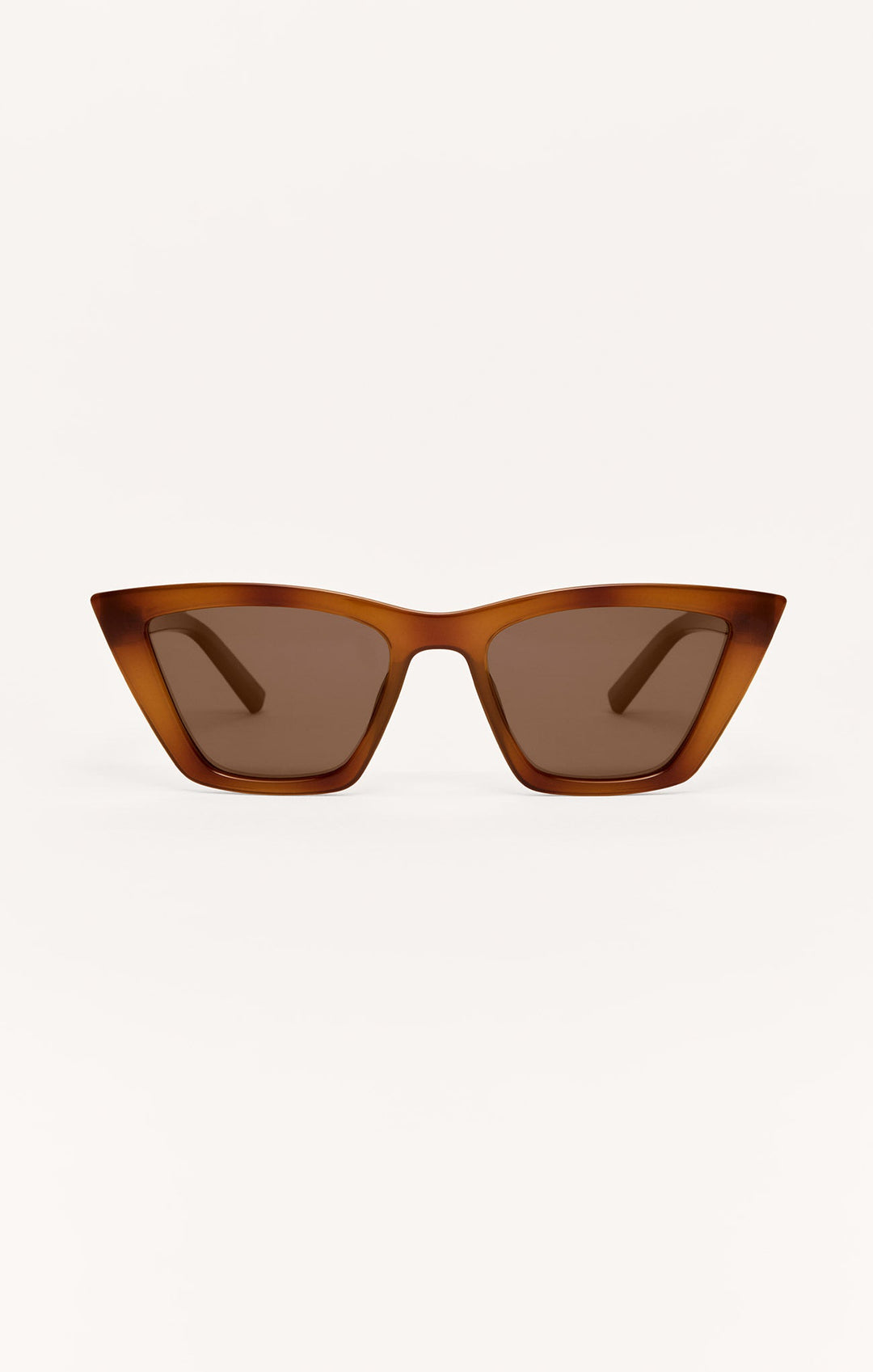 Z Supply Villa Carmel cat-eye sunglasses in caramel tortoise with brown gradient polarized lenses