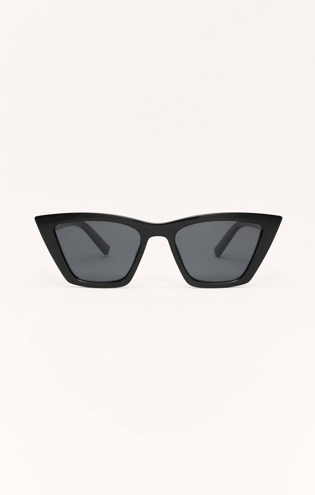 Z Supply Villa Carmel cat-eye sunglasses in black with dark polarized lenses