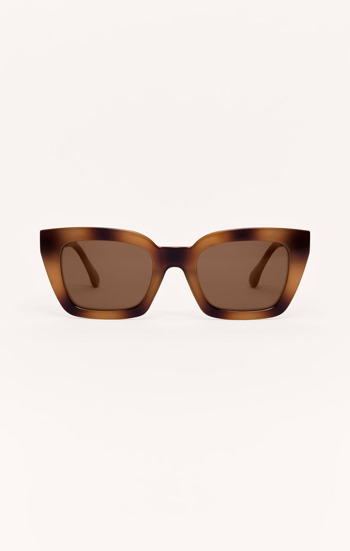 Z Supply Hideaway sunglasses in dark tortoise shell with brown polarized lenses