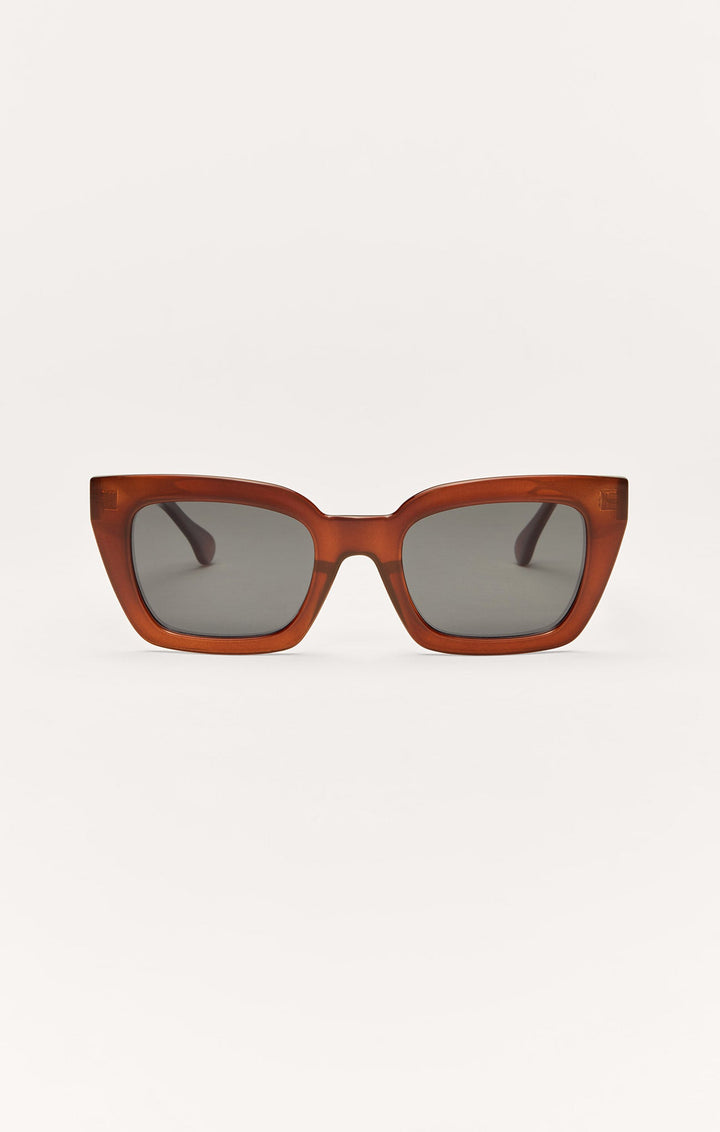 Z Supply Hideaway sunglasses in dark tort brown frame with grey polarized lenses