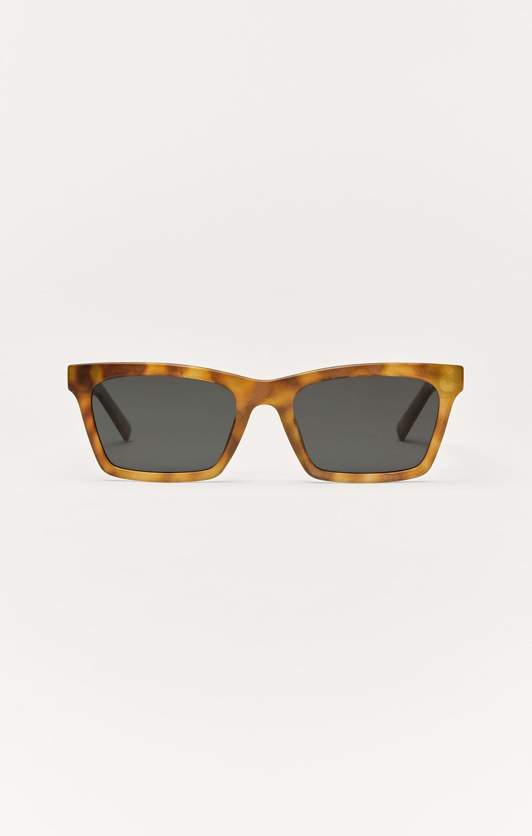 Z Supply Studio sunglasses in brown tortoise frame with dark grey lenses, front view