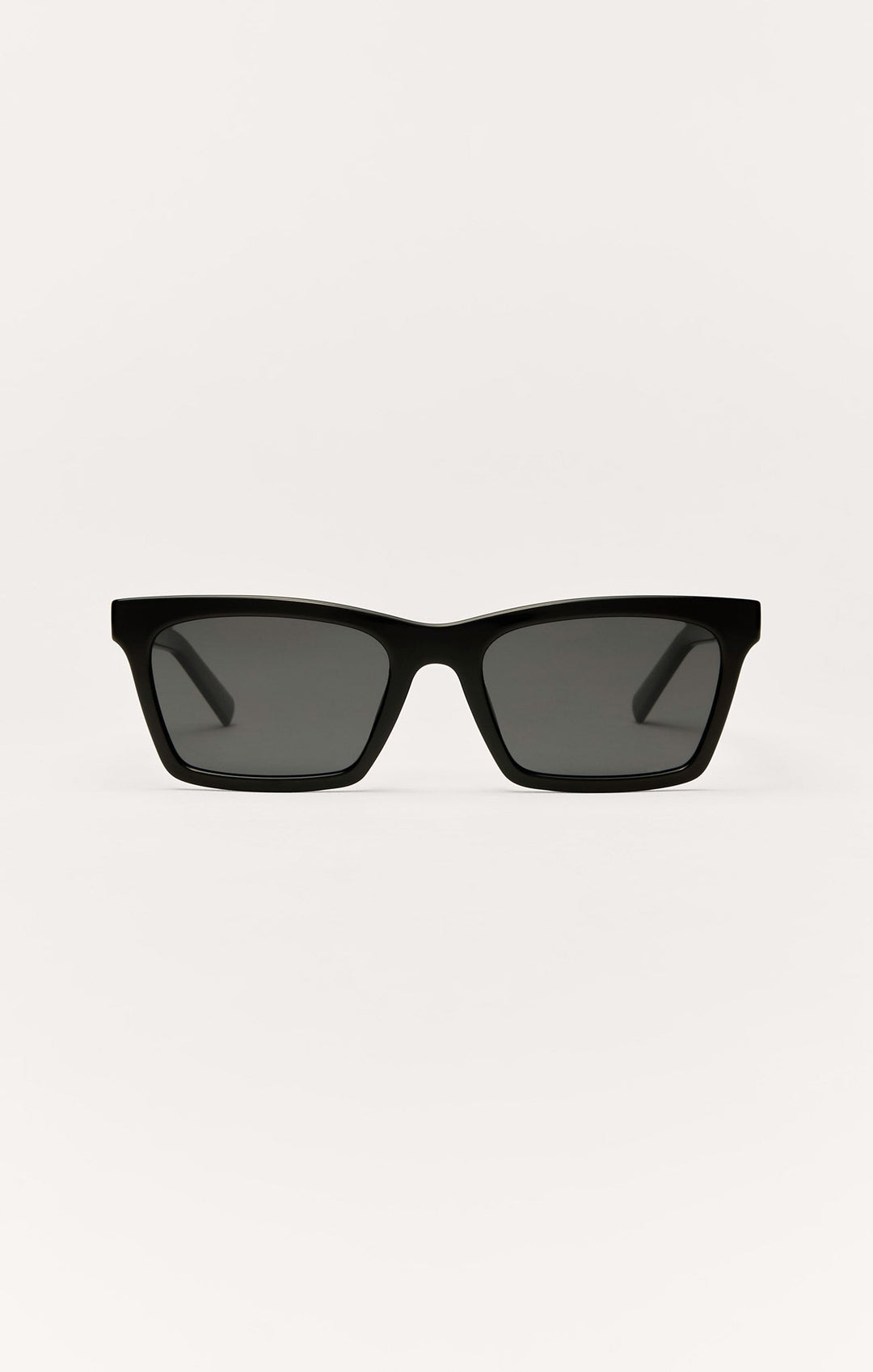 Z Supply Studio sunglasses in polished black frame with grey polarized lenses, front view