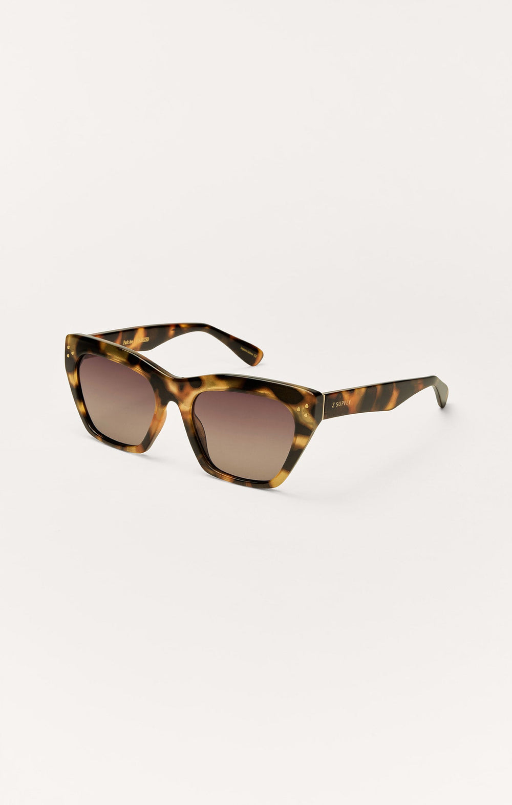 Z Supply Park Ave sunglasses in brown tortoise frame with gradient grey lenses