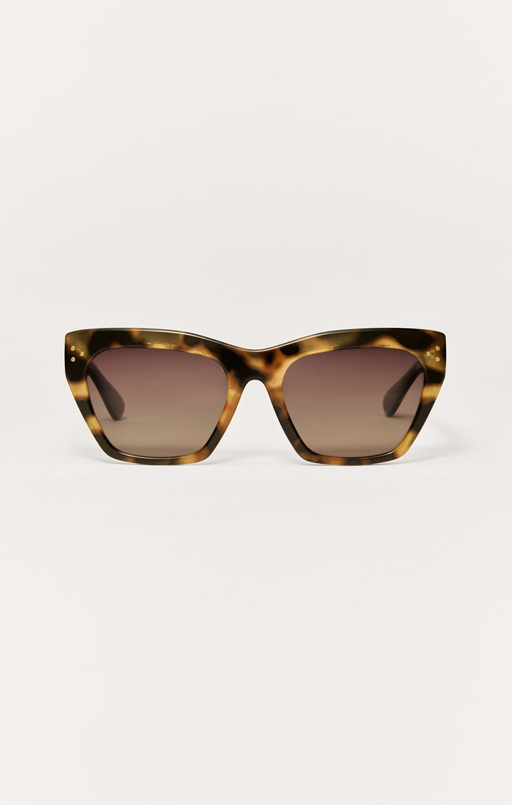 Z Supply Park Ave sunglasses in brown tortoise frame with gradient grey lenses