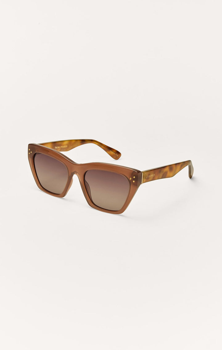 Z Supply Park Ave sunglasses in brown tortoise with gradient brown polarized lenses