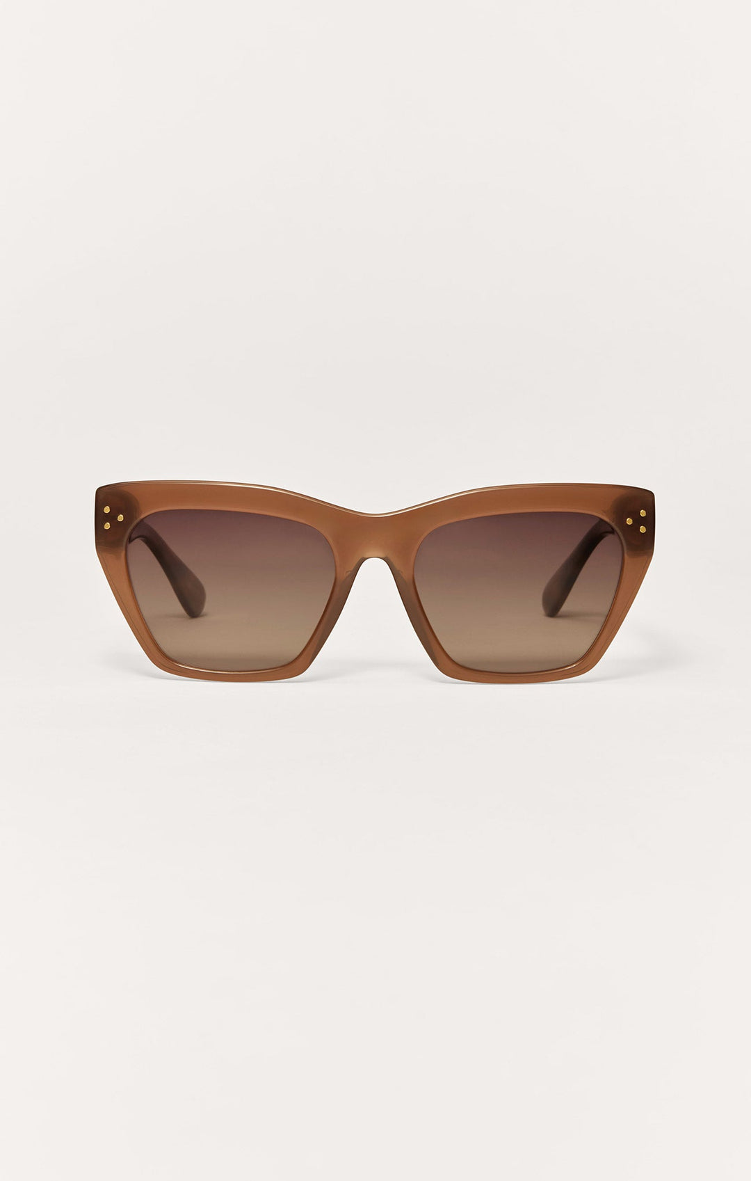 Z Supply Park Ave sunglasses in brown tortoise frame with gradient grey-brown lenses