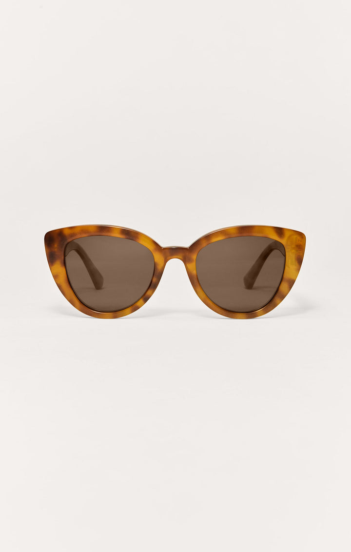 Z Supply Golden Hour cat-eye sunglasses in brown tortoise with brown lenses