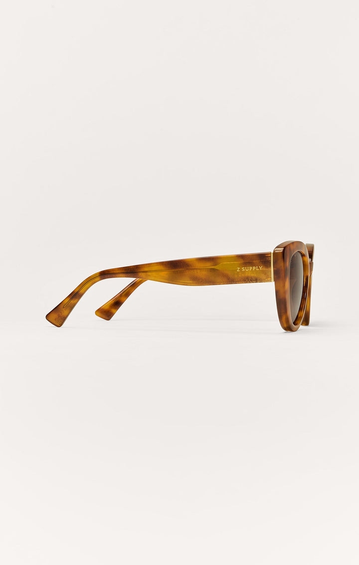 Z Supply Golden Hour sunglasses in brown tortoise shell, side profile view