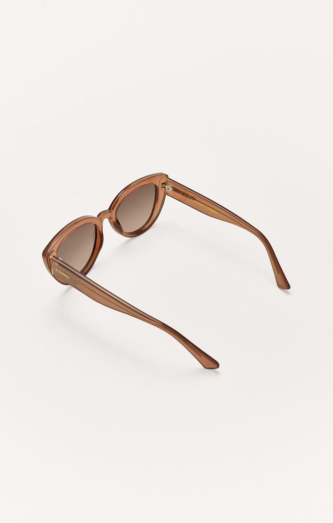 Z Supply Golden Hour sunglasses in brown tortoise with gradient brown lenses, angled back view