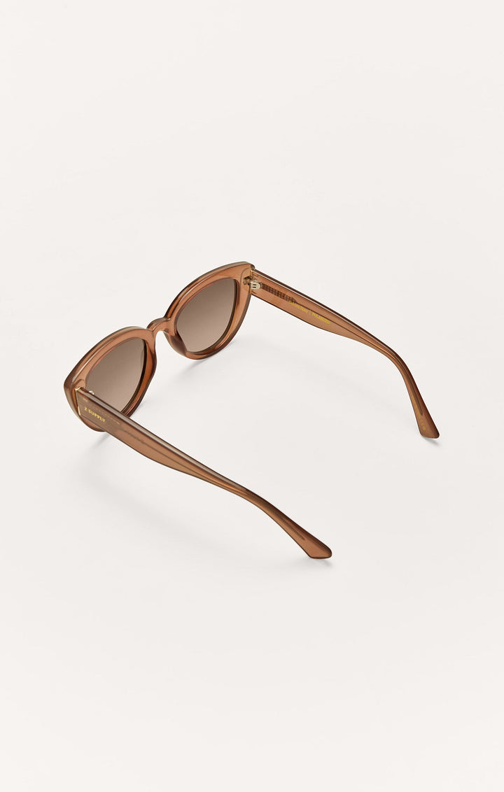 Z Supply Golden Hour sunglasses in brown tortoise with gradient brown lenses, angled back view