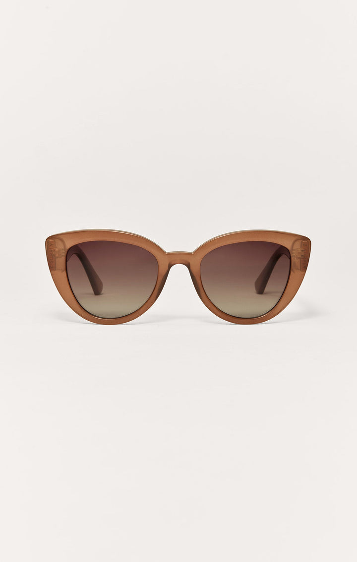 Z Supply Golden Hour cat-eye sunglasses in brown tortoise with gradient lenses