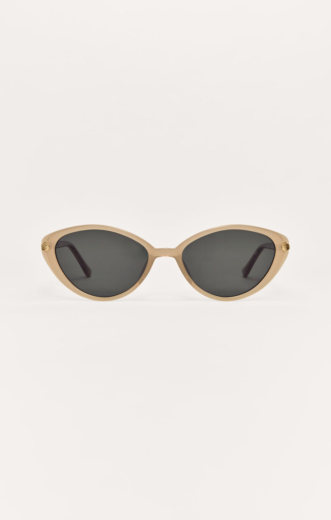 Z Supply Palermo Palermo cat-eye sunglasses in beige with dark gray lenses