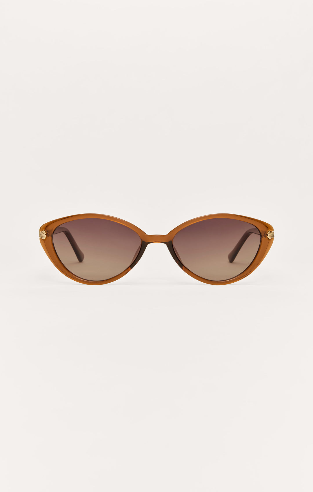 Z Supply Palermo sunglasses in caramel brown cat-eye frame with gradient lenses