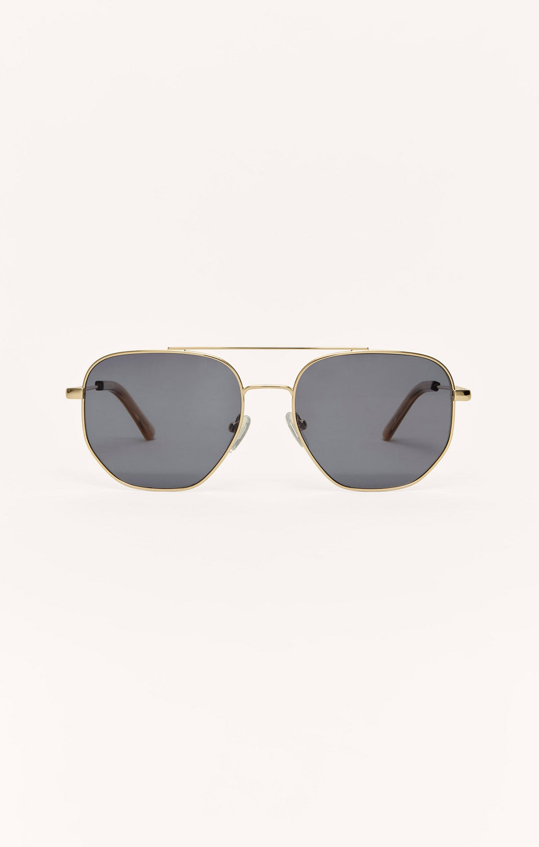 Z Supply Highway sunglasses in gold metal frame with dark polarized gradient lenses