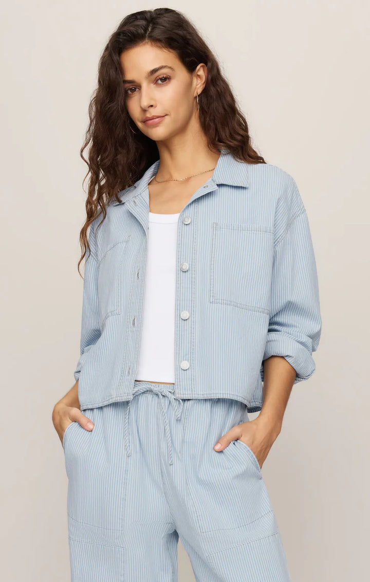 Z Supply: Erin Railroad Jacket in Seaboard Stripe (ZJ263689)