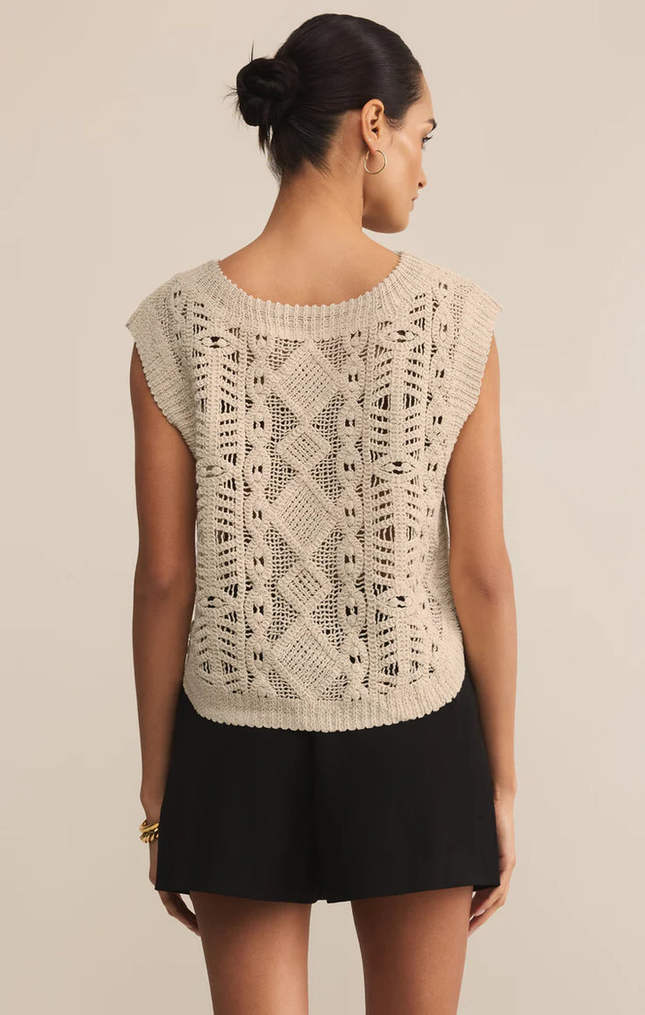 Z Supply: Baroque Sweater Top in Crystal