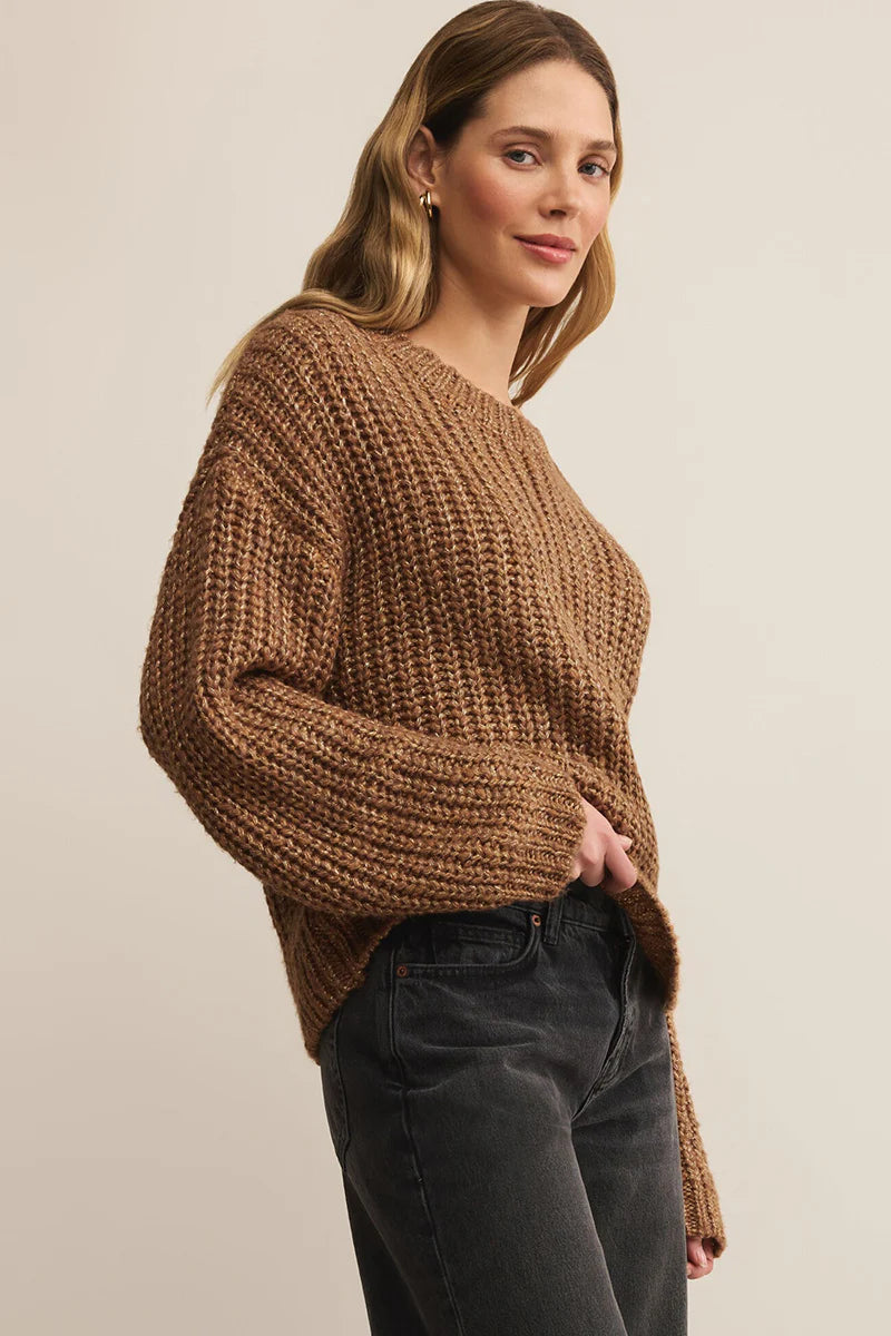 Z Supply: Tiger's Eye Sweater in Coconut
