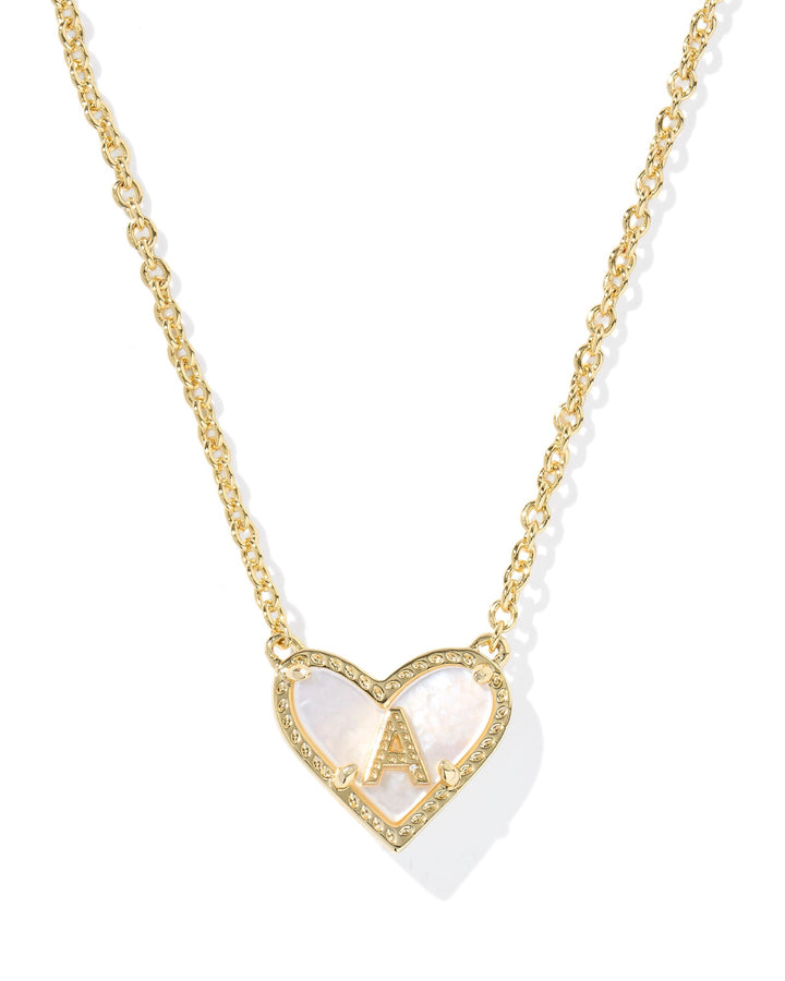 Kendra Scott: Heart Letter A Short Pendant Necklace