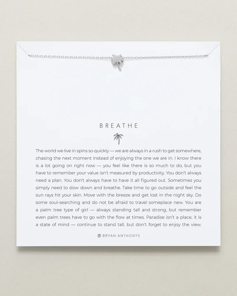Bryan Anthony: Breathe Icon Necklace in Silver (BA-I-CN-FS-BRTHIC)