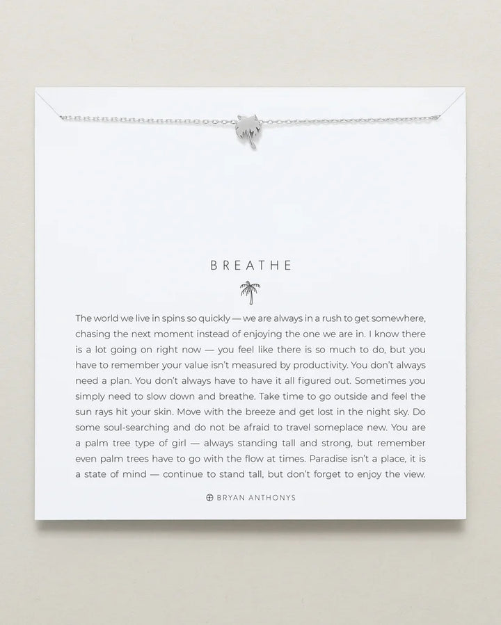 Bryan Anthony: Breathe Icon Necklace in Silver (BA-I-CN-FS-BRTHIC)