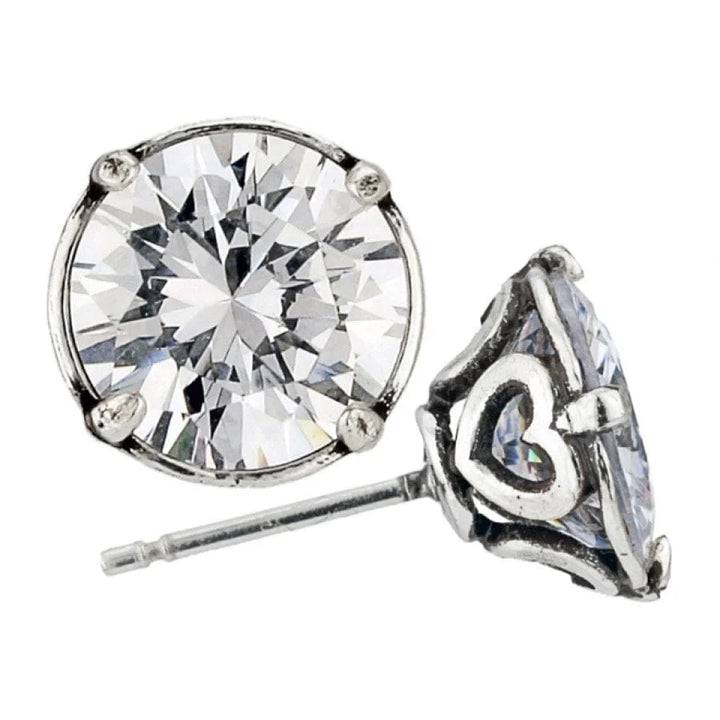 Brighton: Brilliance 9MM Post Earrings in silver