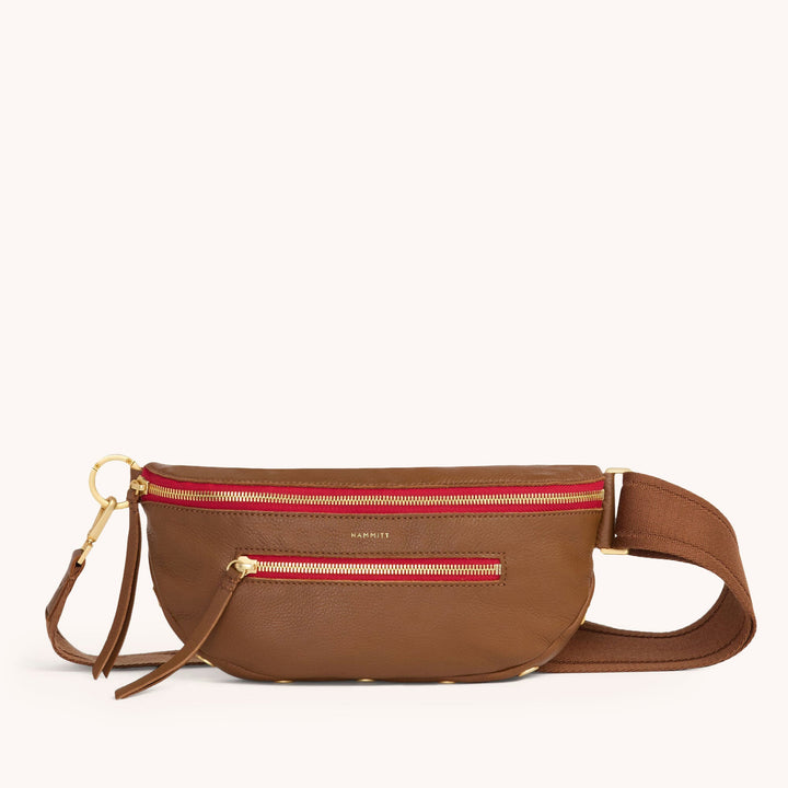 Hammitt: Charles Crossbody in Med in Mahogany Pebble - The Vogue Boutique