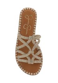 Jessica Simpson: Briellea2 Glittery Sandal in Gold - The Vogue Boutique