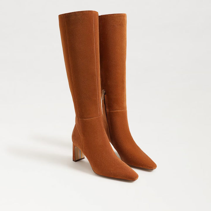 Sam Edelman: Sylvia Frontier Brown Suede Knee High Boots