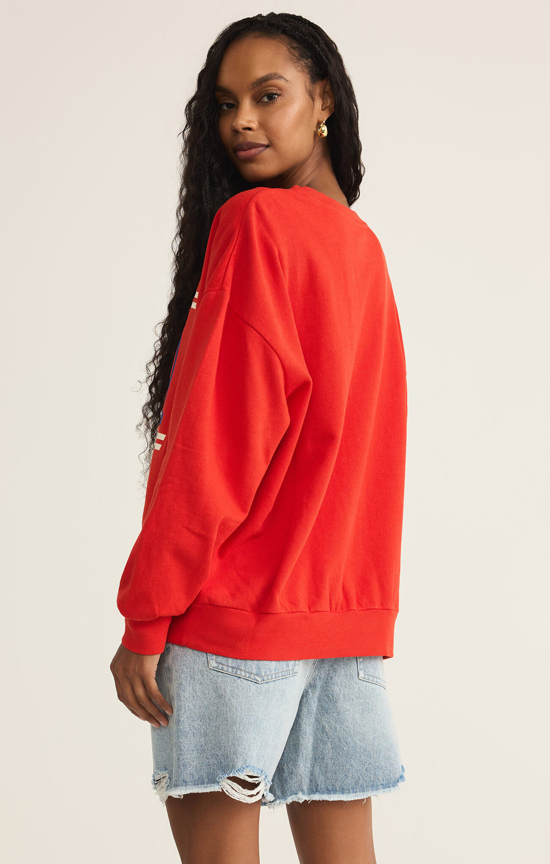 Z Supply: USA Sunday Sweatshirt in Cabana Red