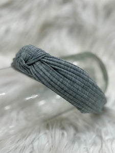 Fun & Fabulous: Light Grey Topknot Headband