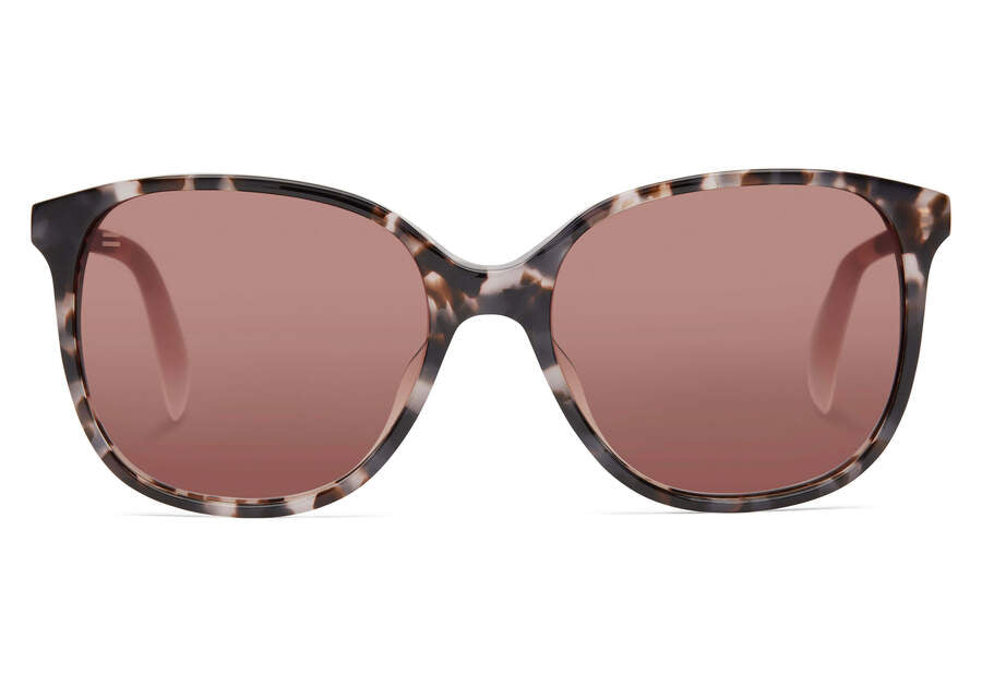 TOMS: Sandela Vintage Tortoise Gradient Sunglasses