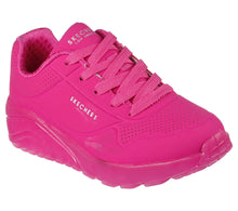 Load image into Gallery viewer, Skechers: Kids Uno Ice Sneakers in Hot Pink
