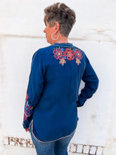 Load image into Gallery viewer, Johnny Was: Katie Blue Night Blouse - B10223B3
