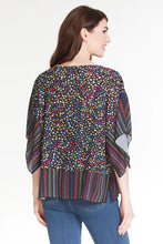 Load image into Gallery viewer, Multiples: Short Sleeve Multi Print Crinkle Poncho Top &amp; Solid Knit Cami
