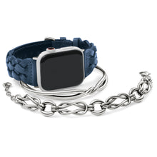 Load image into Gallery viewer, Brighton: Sutton French Blue Braided Leather Watch Band - W2042D
