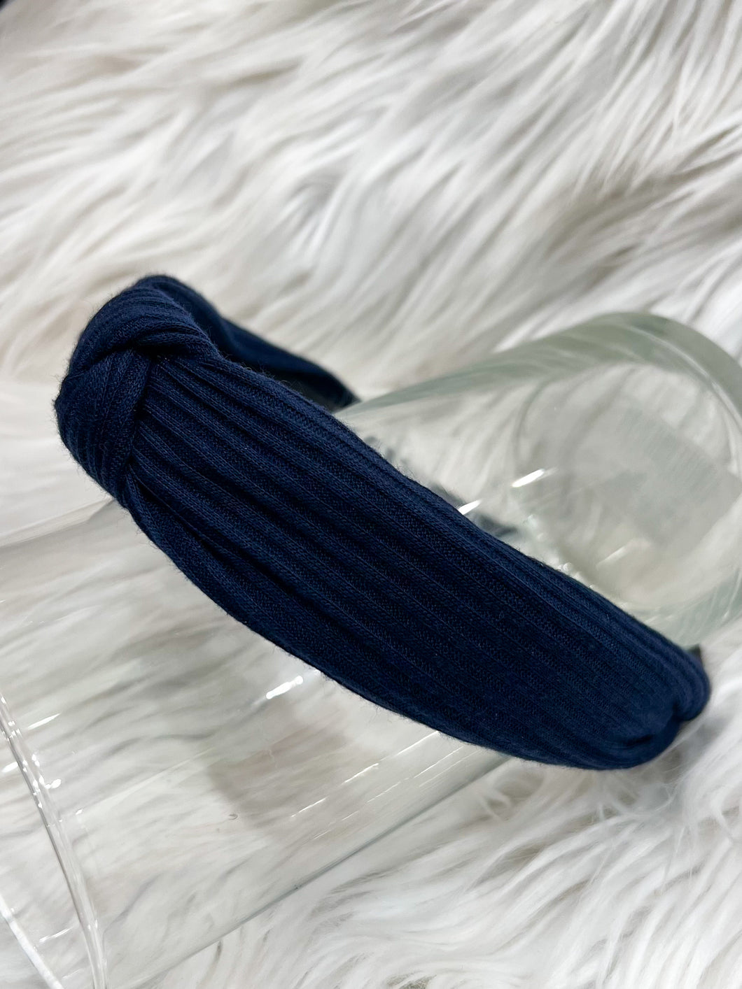 Fun & Fabulous: Navy Topknot Headband