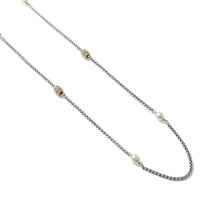Load image into Gallery viewer, Brighton: Meridian Petite Pearl Two Tone Long Necklace
