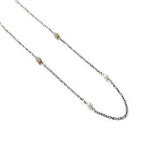 Brighton: Meridian Petite Pearl Two Tone Long Necklace
