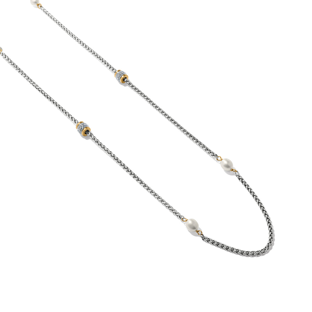 Brighton: Meridian Petite Pearl Two Tone Long Necklace