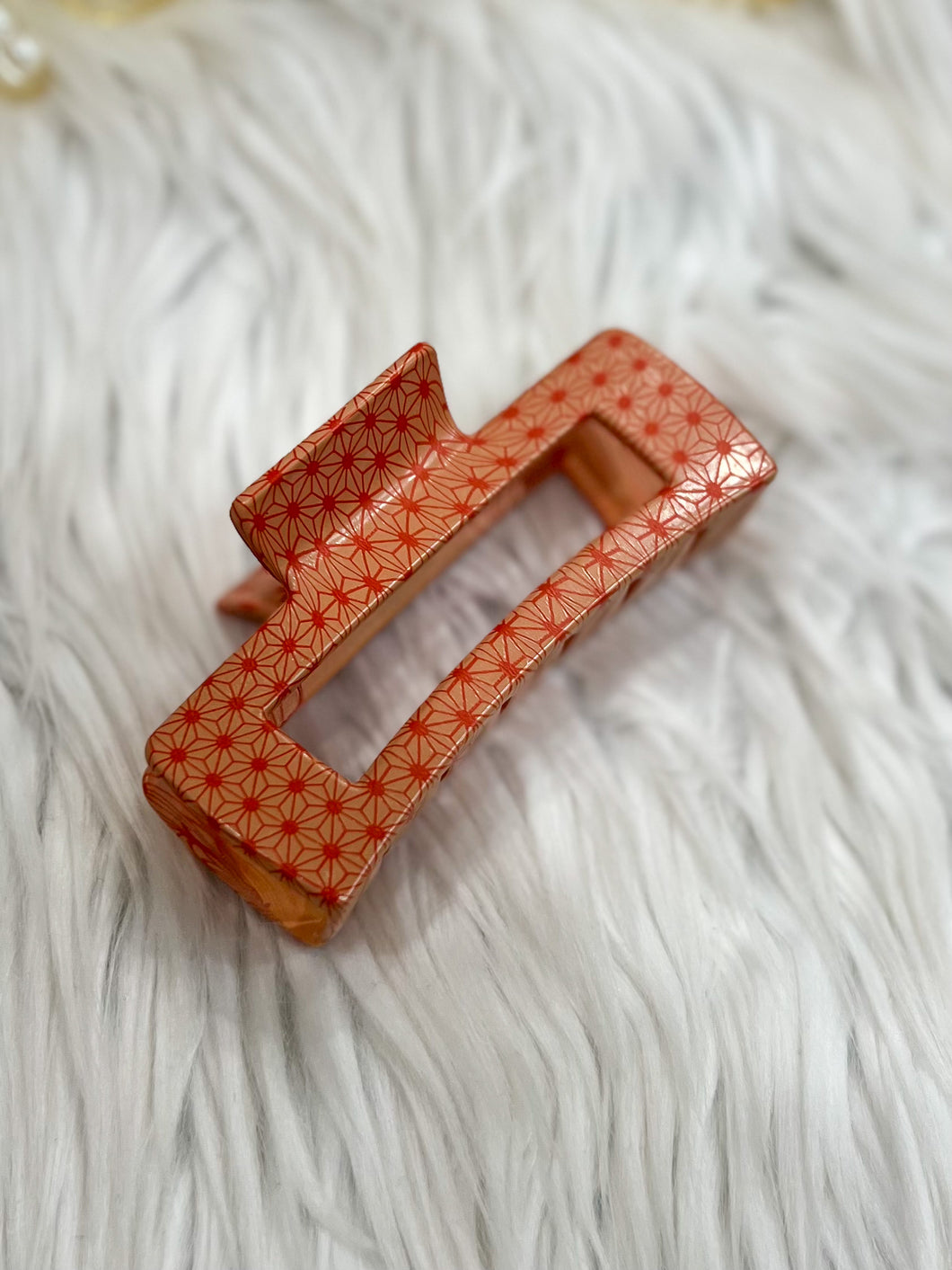 Fun & Fabulous: Orange Sunburst Claw Clip