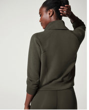 Load image into Gallery viewer, Spanx: Airessentials Half Zip in Dark Palm
