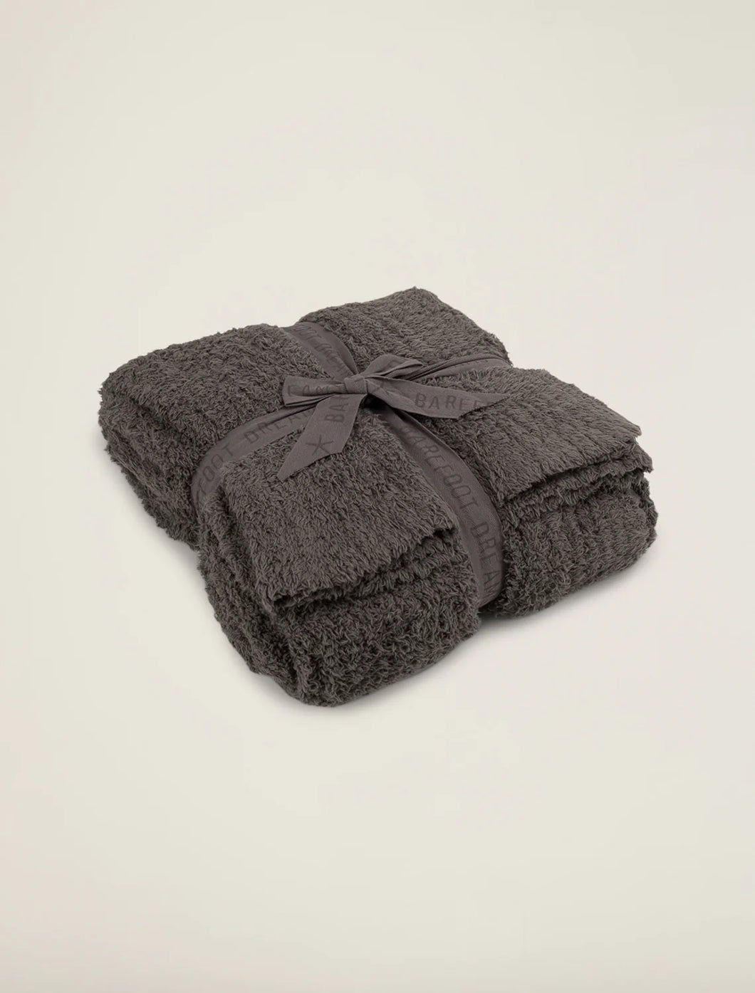 Barefoot Dreams: Cozychic Ribbed Throw 54X72 in Charcoal Charcoal