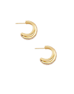 Kendra Scott: Livy Gold Huggie Earrings