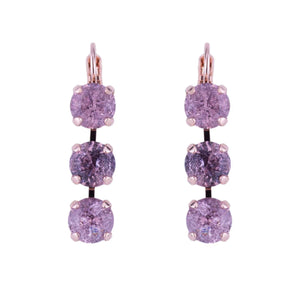 Mariana: “Light Amethyst Ice” Three Stone Earrings