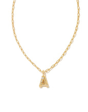 Load image into Gallery viewer, Kendra Scott: Crystal Letter Pendant Necklace in Gold
