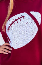 Load image into Gallery viewer, Why Dress: Red Sequin Football Sweatshirt
