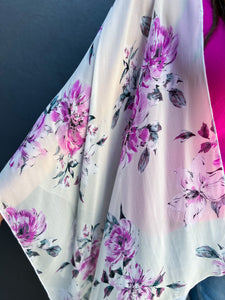 Karen Kane: Floral Open Front Jacket